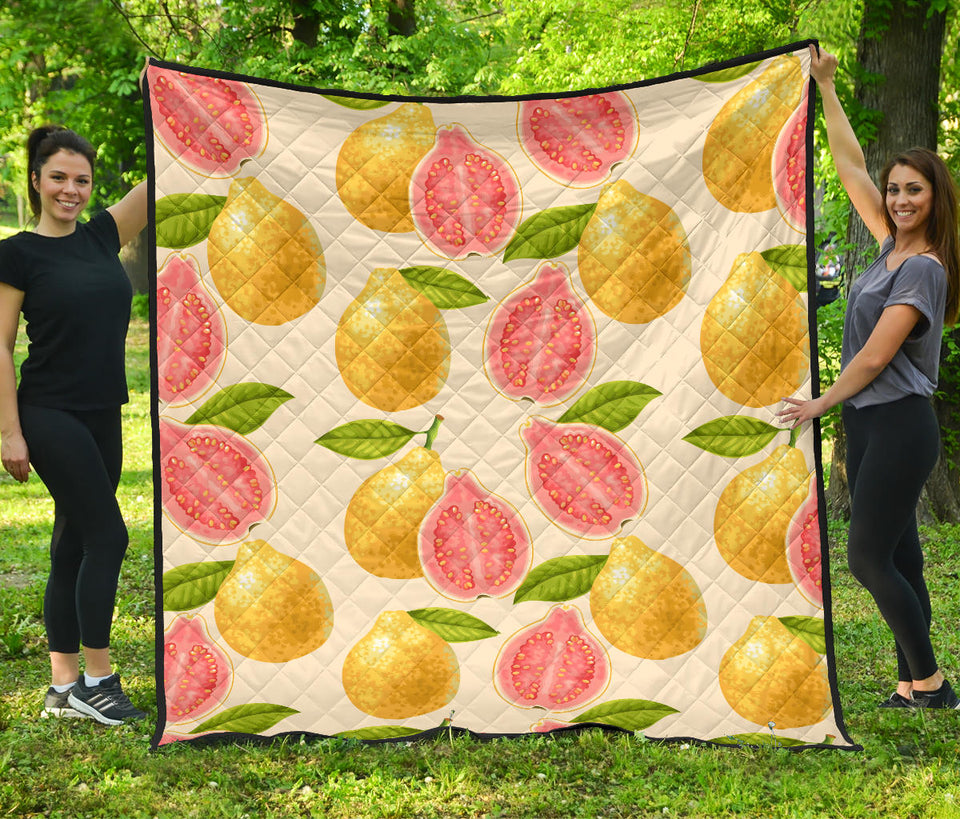 Beautiful Guava Pattern Premium Quilt