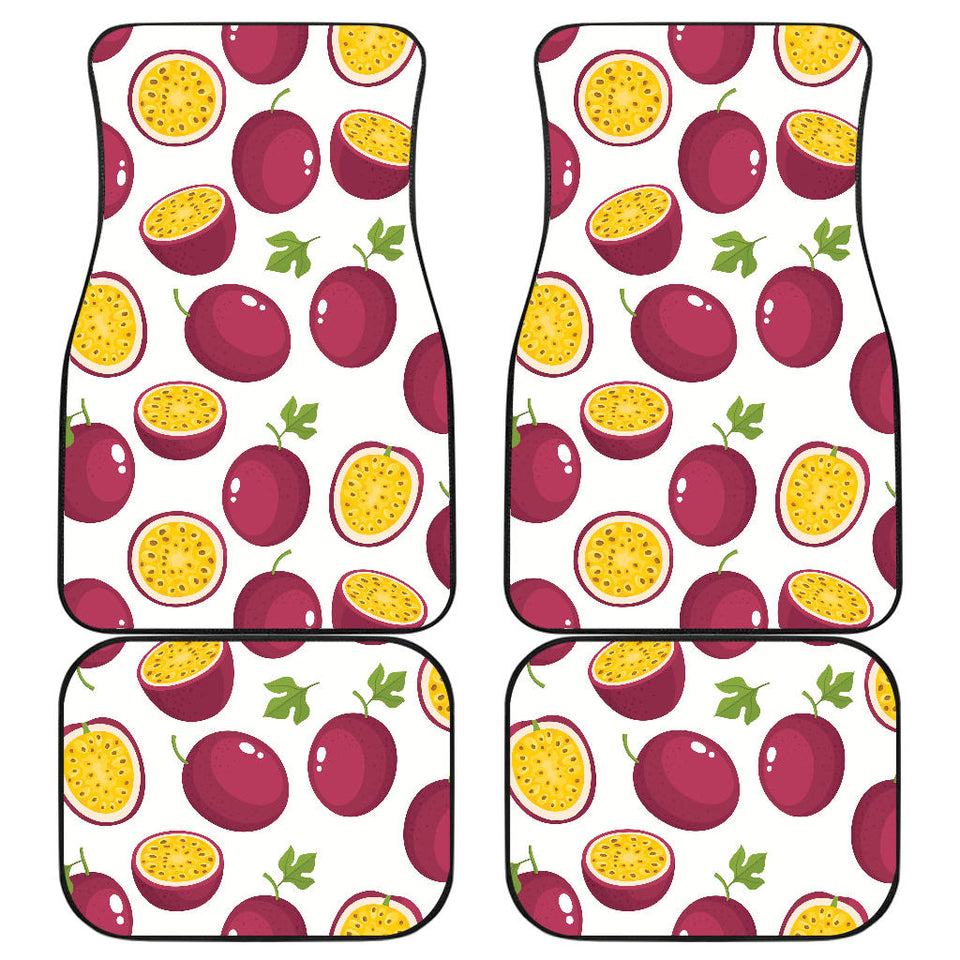 Passion Fruit Design Pattern Front And Back Car Mats
