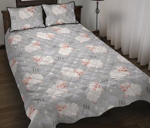 Sweet dreams sheep pattern Quilt Bed Set