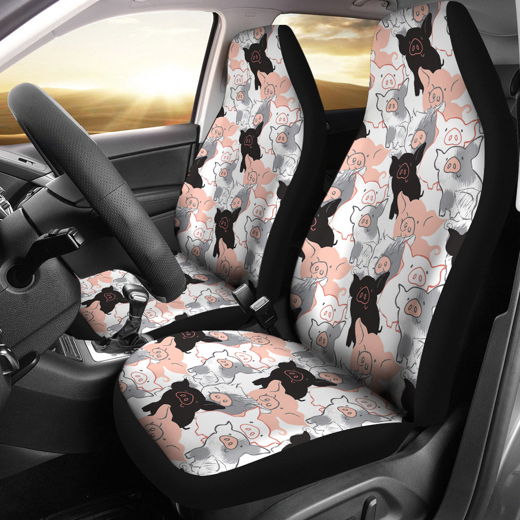 Pig Pattern Print Design 05 Universal Fit Car Seat Covers