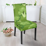 Broccoli Pattern Green Background Dining Chair Slipcover