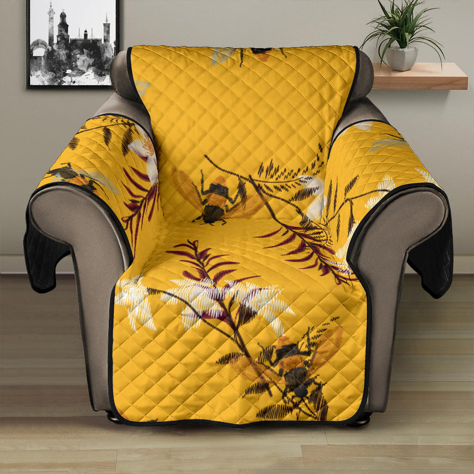 Bee flower pattern Recliner Cover Protector