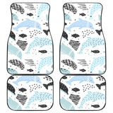 Cute Dolphins Childish Style Pattern Front And Back Car Mats