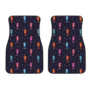 Watercolor Colorful Seahorse Pattern Front Car Mats