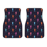 Watercolor Colorful Seahorse Pattern Front Car Mats