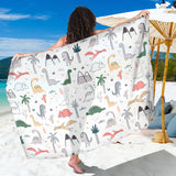 Cute Cartoon Dinosaurs Tree Pattern Sarong