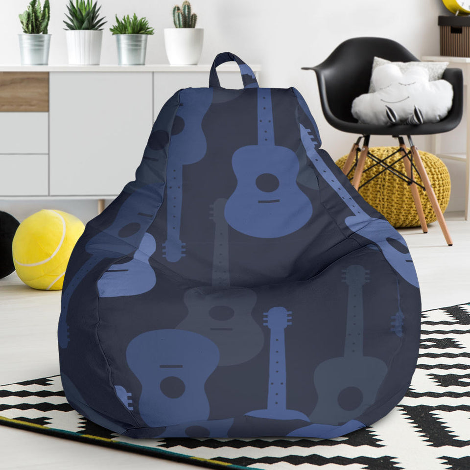Blue Theme Guitar Pattern Bean Bag Cover