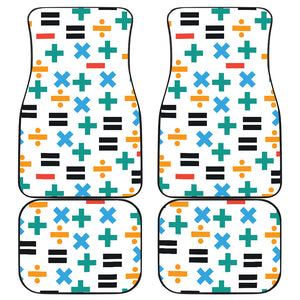 Math Pattern Print Design 05 Front and Back Car Mats