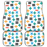 Math Pattern Print Design 05 Front and Back Car Mats
