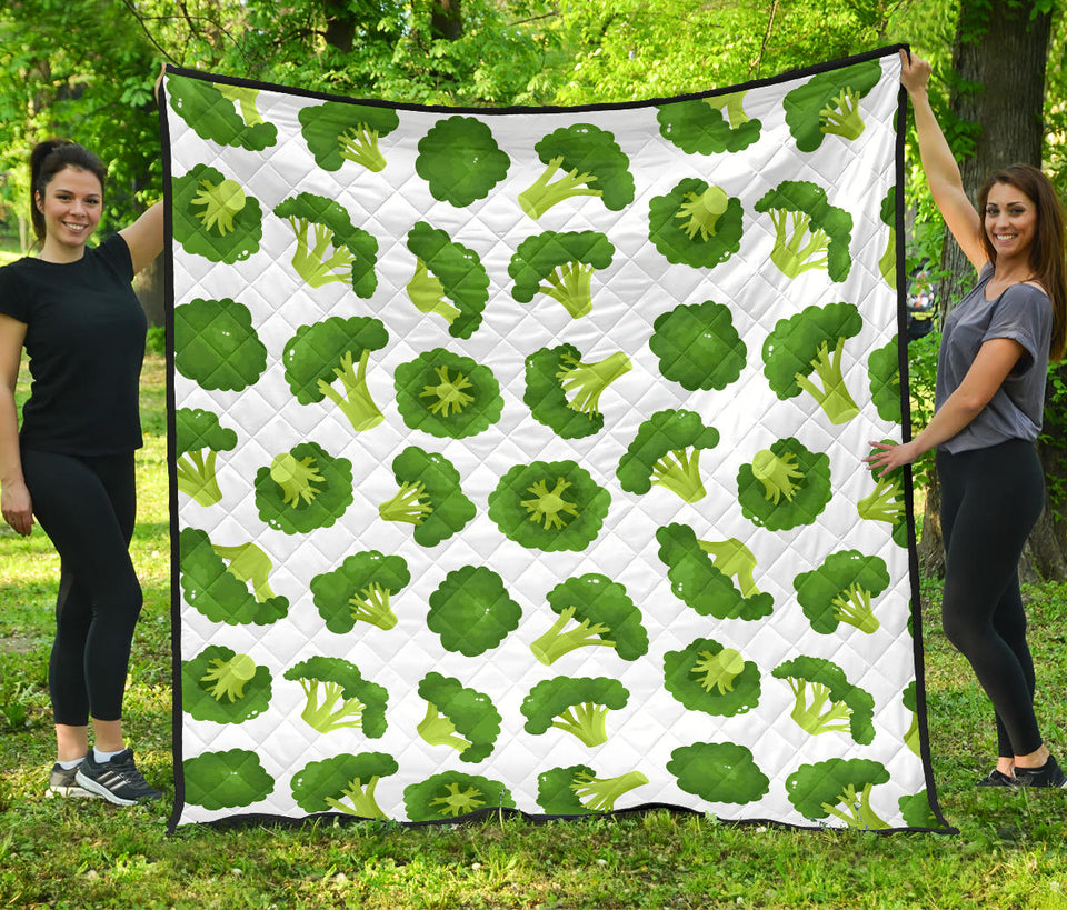 Cute Broccoli Pattern Premium Quilt