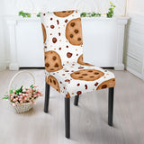 Chocolate Chip Cookie Pattern Dining Chair Slipcover
