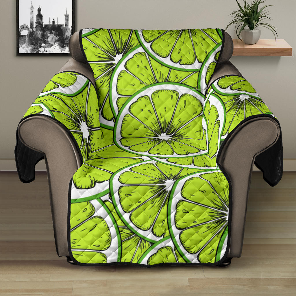 Slices of Lime design pattern Recliner Cover Protector