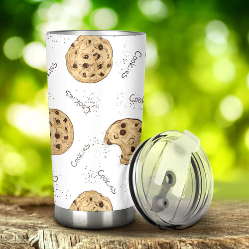 Sketch Style Cookie Pattern Tumbler