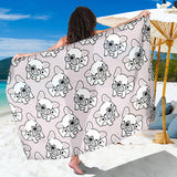 Cute French Bulldog Pattern Sarong