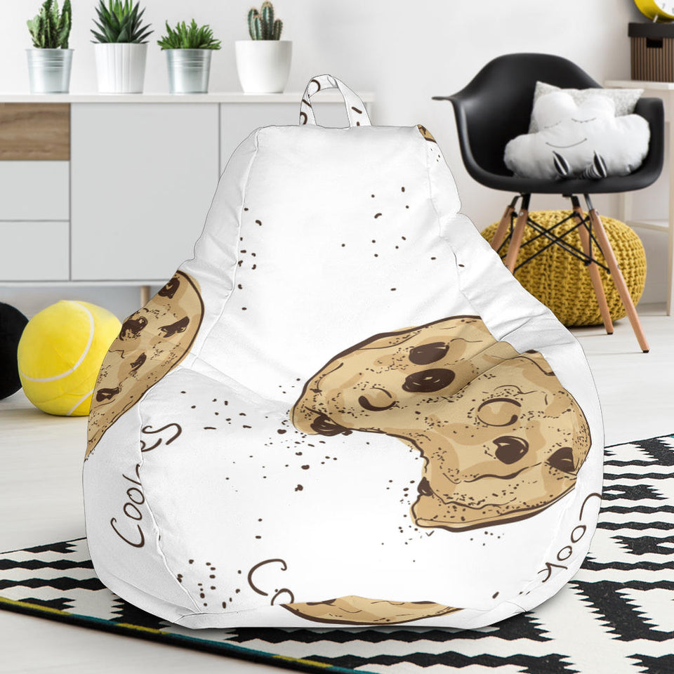 Sketch Style Cookie Pattern Bean Bag Cover