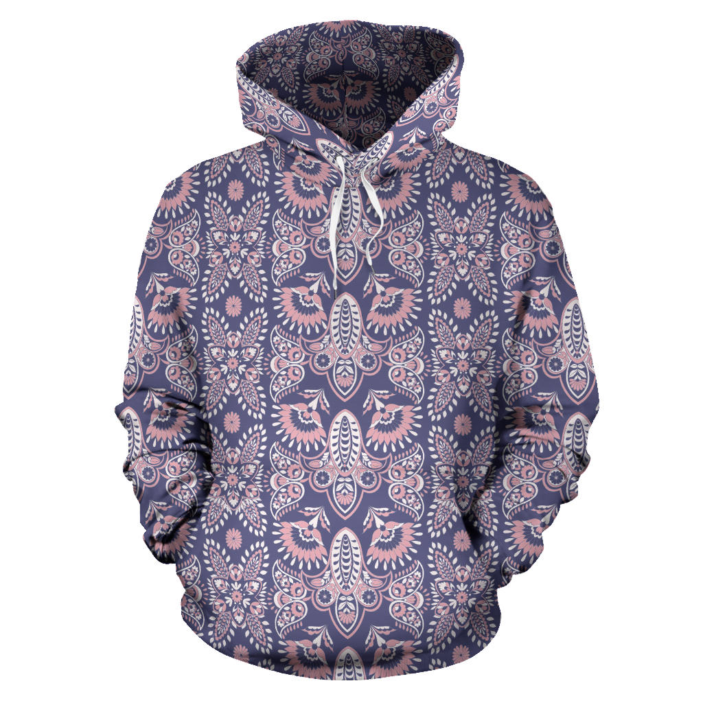 Indian Batik Style Pattern Men Women Pullover Hoodie