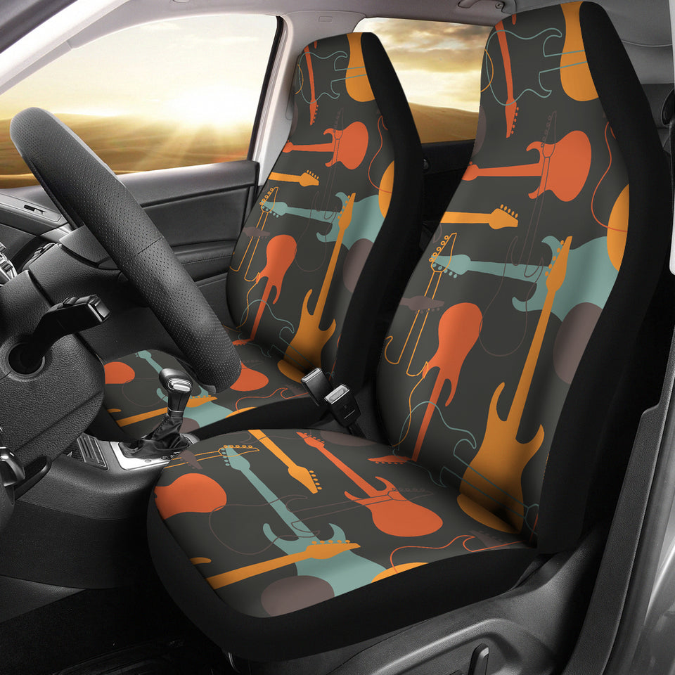 Electric Guitars Pattern Universal Fit Car Seat Covers