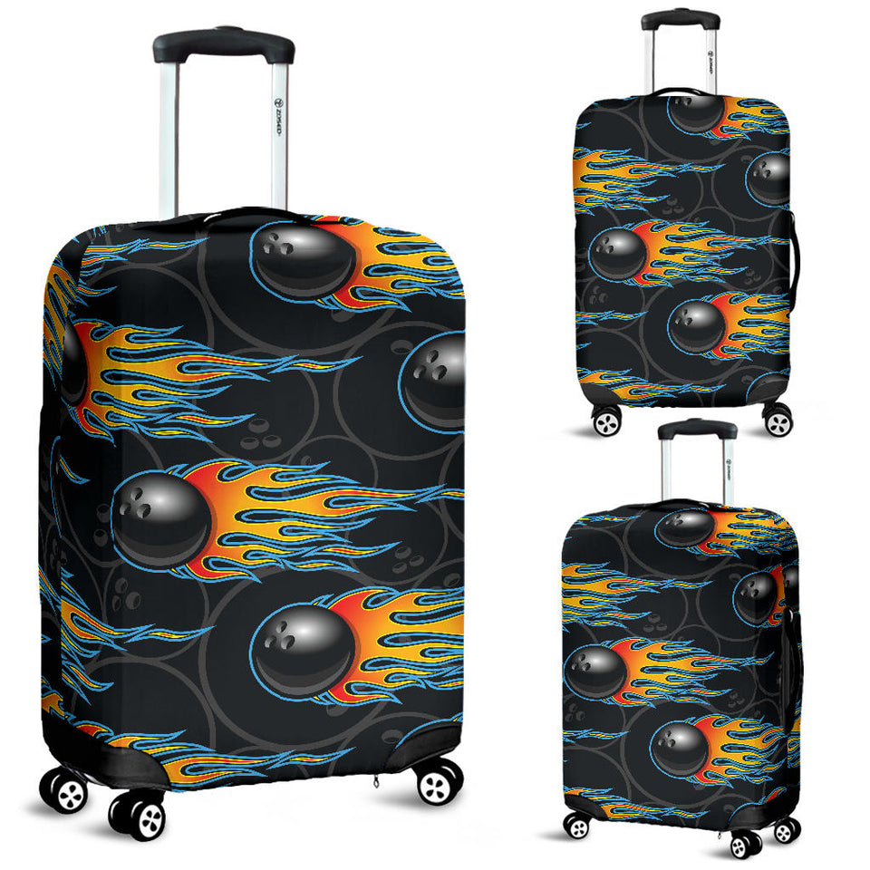 Bowling Balls Flame Pattern Luggage Covers
