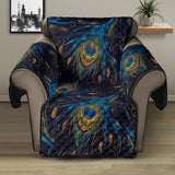 Beautiful peacock feather pattern Recliner Cover Protector