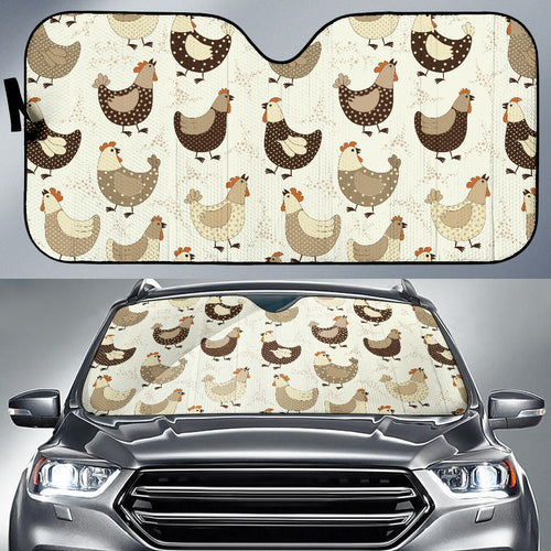 Cute Rooster Chicken Cock Car Sun Shade