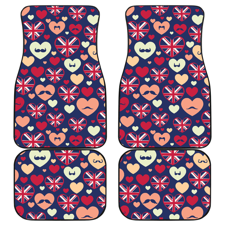 British Pattern Print Design 02 Front and Back Car Mats