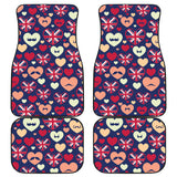 British Pattern Print Design 02 Front and Back Car Mats