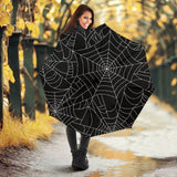 Spider Web Pattern Black Background White Cobweb Umbrella