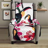 Toucan flower design pattern Chair Cover Protector