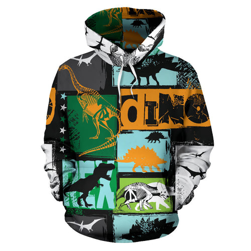 Dinosaurs Print Pattern Men Women Pullover Hoodie