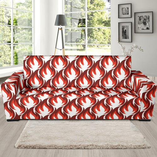 Fire Flame Symbol Design Pattern Sofa Slipcover