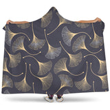 Gold Ginkgo Leaves Hooded Blanket