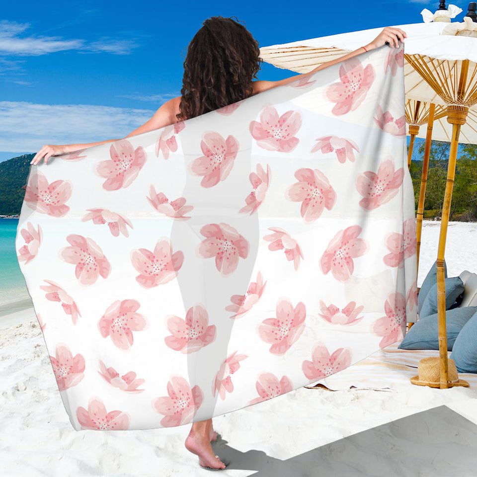 Pink Sakura Cherry Blossom Pattern Sarong
