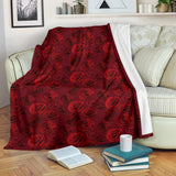 Rose Pattern Print Design 03 Premium Blanket