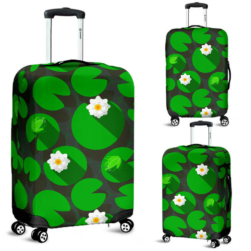 Frog Waterlily Pattern Luggage Covers