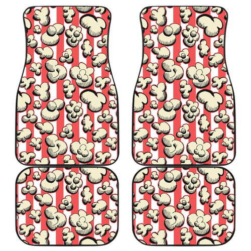 Popcorn Pattern Print Design 05 Front and Back Car Mats