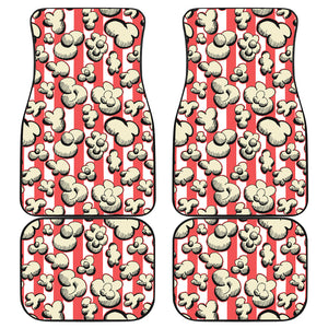 Popcorn Pattern Print Design 05 Front and Back Car Mats