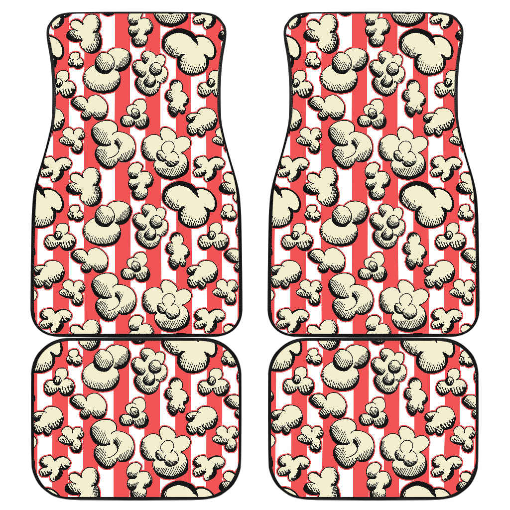 Popcorn Pattern Print Design 05 Front and Back Car Mats