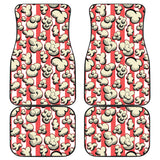 Popcorn Pattern Print Design 05 Front and Back Car Mats