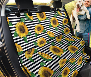 Sunflowers Ribbon Background Dog Car Seat Covers