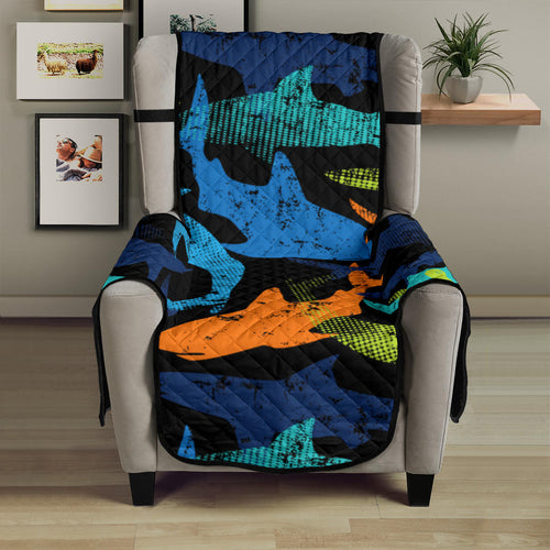 Colorful shark Chair Cover Protector