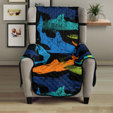 Colorful shark Chair Cover Protector