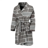 Brick Printed Pattern Print Design 05 Men's Bathrobe