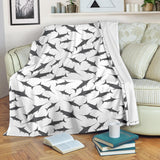 Swordfish Pattern Print Design 04 Premium Blanket