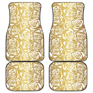 Rose Pattern Print Design 05 Front and Back Car Mats