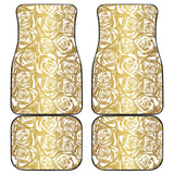 Rose Pattern Print Design 05 Front and Back Car Mats