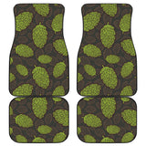 Hop Patter Black Background Front And Back Car Mats