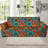 Gear Pattern Print Design 01 Sofa Slipcover