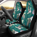 Koi Fish Carp Fish Lotus Pattern Universal Fit Car Seat Covers