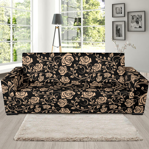 Rose Pattern Print Design 04  Sofa Slipcover