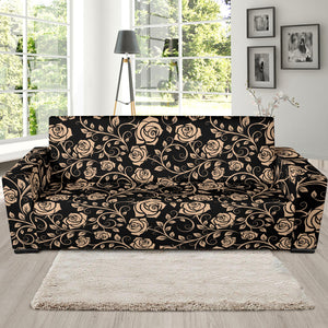 Rose Pattern Print Design 04  Sofa Slipcover